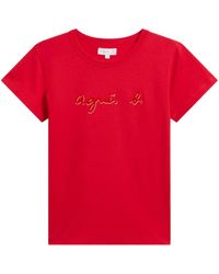 agnès b. - Logo-print T-shirt - Lyst