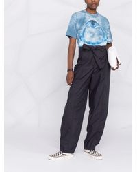 KENZO - Pantalones cargo con cintura con lazo - Lyst