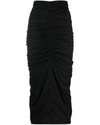 Philosophy Di Lorenzo Serafini - Gathered Detailing Midi Skirt - Lyst