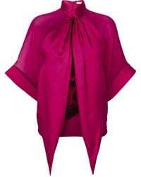 Givenchy - Draped Neckline Rottweiler Print Top - Lyst