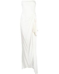 Manning Cartell Slit-detail Asymmetric Gown - White