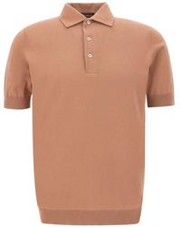 FILIPPO DE LAURENTIIS - Crepe-Knit Ribbed Polo Shirt - Lyst