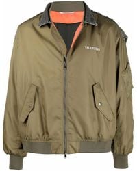 Valentino Garavani - Logo-Print Bomber Jacket - Lyst