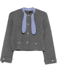 Maje - Cardigan With Removable Tie - Lyst