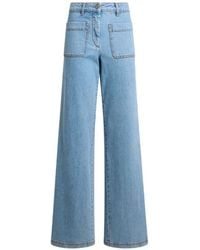 Etro - Embroidered-Logo Flared Jeans - Lyst