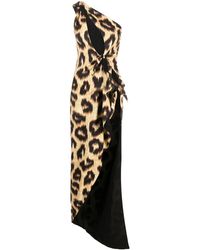 The Attico - Vestido largo con estampado de leopardo - Lyst