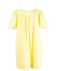 Karl Lagerfeld - Belted Linen-Blend Midi Dress - Lyst