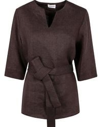 P.A.R.O.S.H. - Bluse mit Gürtel - Lyst