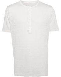 120% Lino - ボタン リネンtシャツ - Lyst