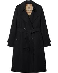 Burberry - Double Breasted Belted Trench Coat - Lyst