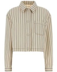 Fendi - Veste En Jean À Rayures Ff - Lyst