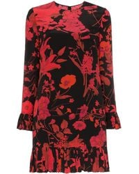 Valentino Garavani - Dress With Flower Print - Lyst