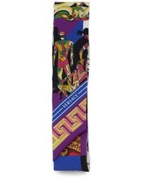 Versace - Seidenschal Mit Greca-Print - Lyst