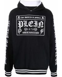 Philipp Plein - Logo-Print Pullover Hoodie - Lyst