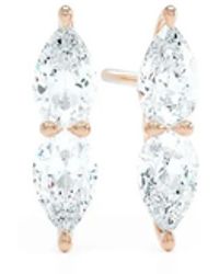 LOEV - 18Kt Recycled Rose The Double Pear Diamond Earrings - Lyst