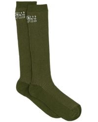 MM6 by Maison Margiela - Logo-Detail Socks - Lyst
