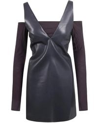 Nanushka - Robe Courte À Col V - Lyst