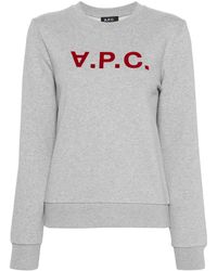 A.P.C. - Sweater Met Logo Van Biologisch Katoen - Lyst