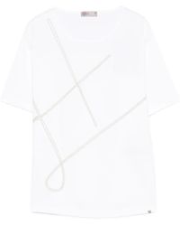 Herno - Camiseta Con Cuello Redondo - Lyst