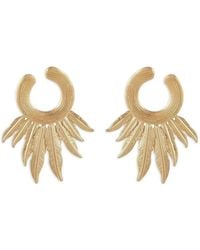 Gas Bijoux - Caracara Feather-Detail Hoop Earrings - Lyst