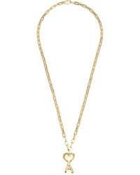 Ami Paris - Ami De Coeur Hammered Necklace - Lyst