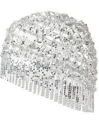 Maison Michel - Lorely Chainmail Fringed Beanie Hat - Lyst