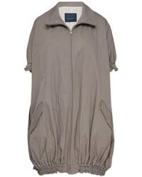 Yohji Yamamoto - Manteau À Manches Courtes À Coupe Volumineuse - Lyst