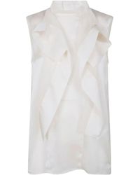 Sacai - Top Smanicato Con Ruches - Lyst