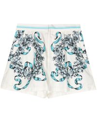 Cynthia Rowley - Floral-print Silk Shorts - Lyst
