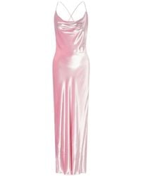 Alberta Ferretti - Cowl-Neck Cross-Strap Dress - Lyst