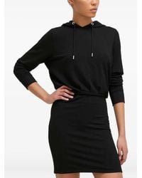 DKNY - Hooded Long-Sleeve Mini Dress - Lyst