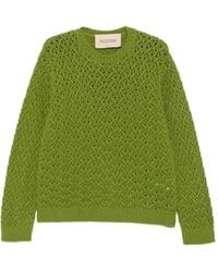Valentino Garavani - V-Detail Cable-Knit Sweater - Lyst