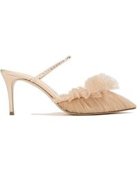 Andrea Wazen - 75Mm Franca Glitz Crystal-Embellished Mules - Lyst