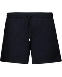 Fedeli - Logo-Patch Drawstring Swim Shorts - Lyst