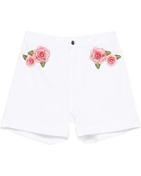 Blugirl Blumarine - Floral-Patch Shorts - Lyst