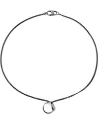 MM6 by Maison Margiela - Ring-Pendant Chain Necklace - Lyst