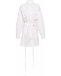 Prada - プラダ レースアップ シャツドレス - Lyst