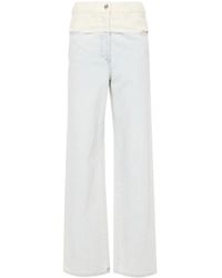 Givenchy - Vaqueros Con Panel De Tweed Y Botón Liquid - Lyst