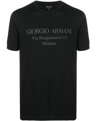 Giorgio Armani - Borgonuovo 11 Cotton Jersey T-Shirt - Lyst