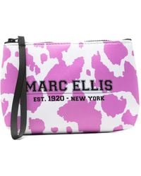 Marc Ellis - Buby Cowboy Cow-Print Logo-Print Clutch Bag - Lyst