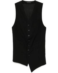 Yohji Yamamoto - Asymmetric Wool Waistcoat - Lyst