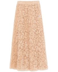 Ermanno Scervino - Pleated Floral-Lace Skirt - Lyst