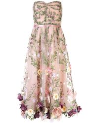 Marchesa notte Abito da sera con applicazione - Rosa