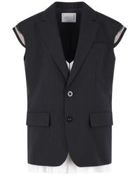 Sacai - Striped Vest - Lyst