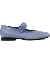 Camper - Casi Myra Buckle-Strap Leather Ballet Flats - Lyst
