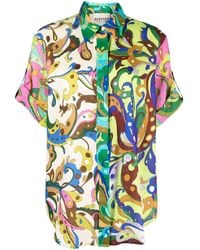 ALÉMAIS - Yvette Floral-print Linen Shirt - Lyst