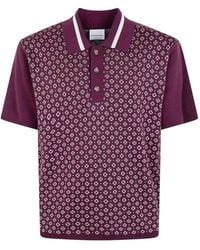 Drole de Monsieur - Jacquard-Knit Polo Shirt - Lyst