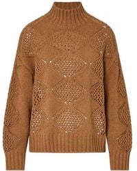 Liu Jo - Turtleneck With Beads And Openwork - Lyst