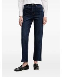 DKNY - Logo-Patch Straight-Leg Jeans - Lyst