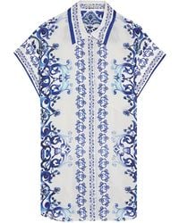 Alice + Olivia - Baroque-Print Mini Dress - Lyst